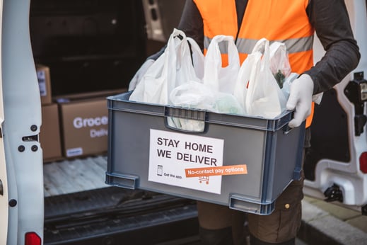 covid retail employee delivery shopping